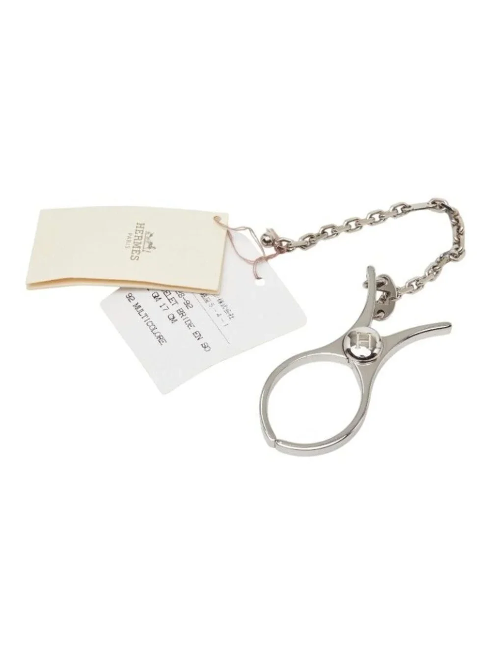 Hermes Phil Glove Holder Silver Metal Gloves